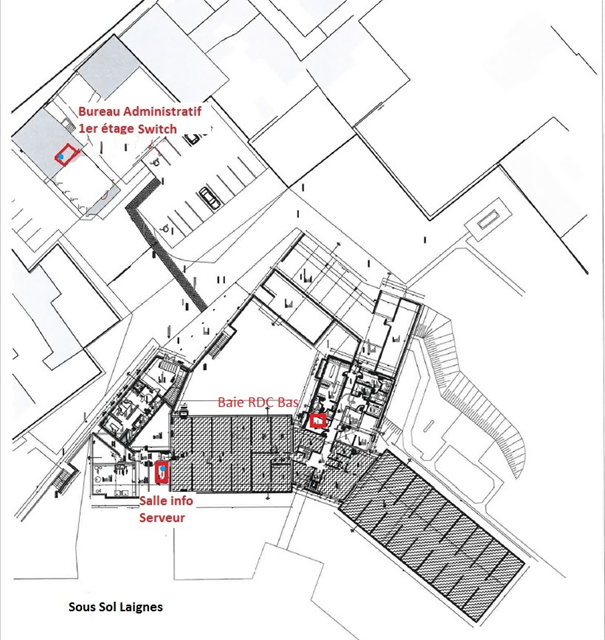 Plan du sous-sol de Laignes